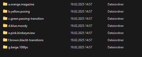 video folder structure